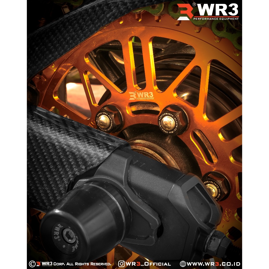 Gear Belakang WR3 WRA 478 - 520 ER6 / Ninja 650 / Z650 / ZX25R / Z800 / Z900 RS / Z1000 / ZX636 / ZX6R / ZX10R / Versys / Vulcan 650 Uk 46-50 T