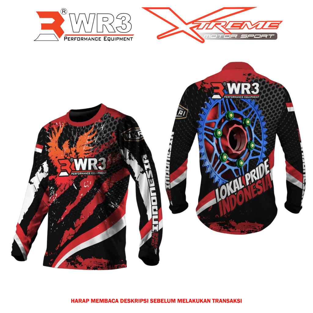Baju Kaos T-Shirt Tshirt Jersey Dewasa Pria WR3 Official Merchandise