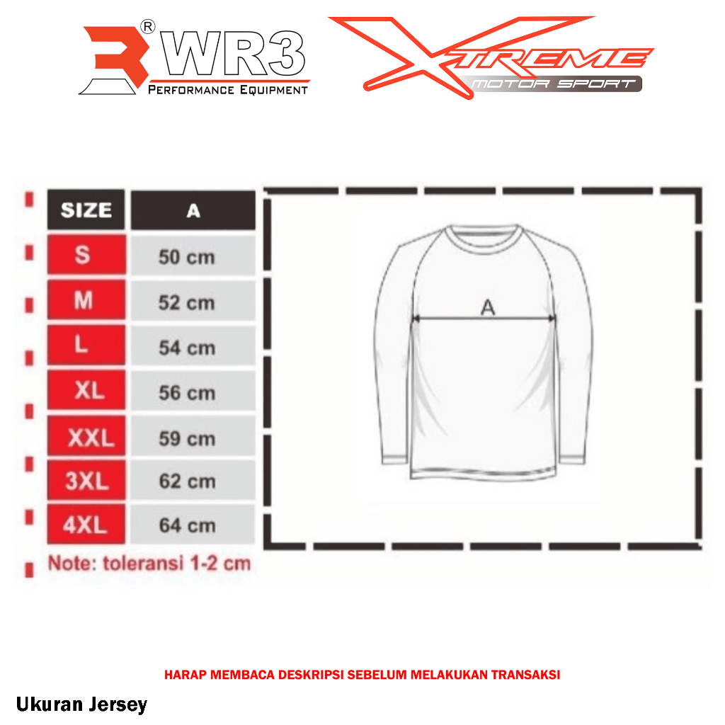 Baju Kaos T-Shirt Tshirt Jersey Dewasa Pria WR3 Official Merchandise