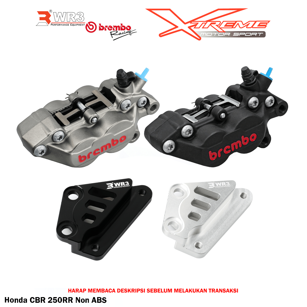 Breket Kaliper WR3 With Br3mbo 4P ADV / CBR 250RR / NSR 150 SP / CB 150R K45R K45G / Vario / Scoopy / Beat