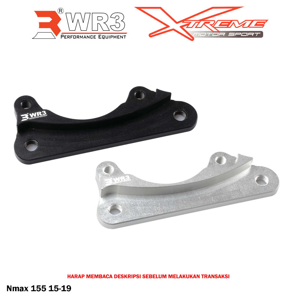 Breket Kaliper Belakang WR3 For Untuk Kaliper Brembo 2P1P Nmax 155 / Xmax 250 / R25 / MT25 / R15 V3 / XSR 155 / MT15 / Tmax 530