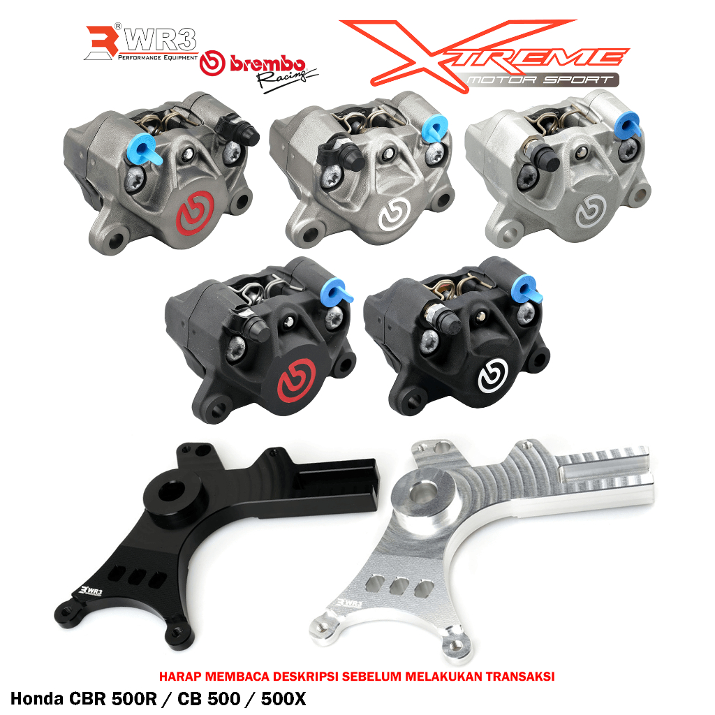 Breket Kaliper WR3 With Br3mbo 2P CBR 600 / CB 650 / Rebel 300 / 500 / R6