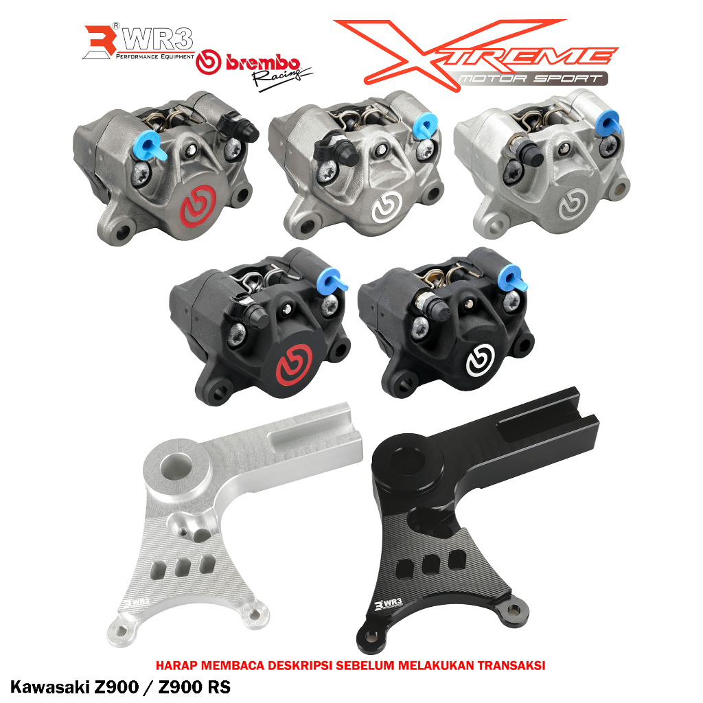 Breket Kaliper WR3 With Br3mbo 2P CBR 1000RR / MT09 / Tracer 09 / XSR 900 / Z900 / RS / ZX14R / NSR 150SP
