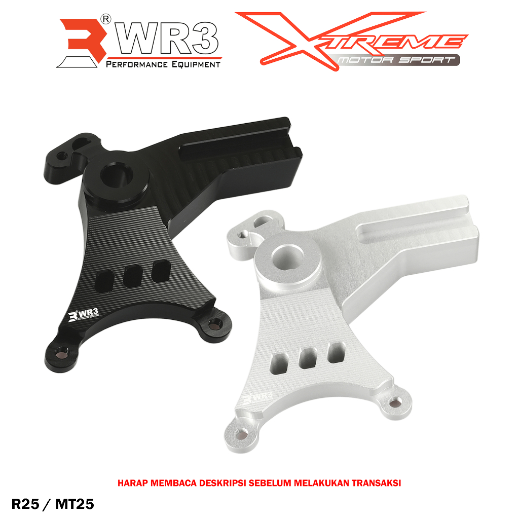 Breket Kaliper Belakang WR3 For Untuk Kaliper Brembo 2P1P Nmax 155 / Xmax 250 / R25 / MT25 / R15 V3 / XSR 155 / MT15 / Tmax 530