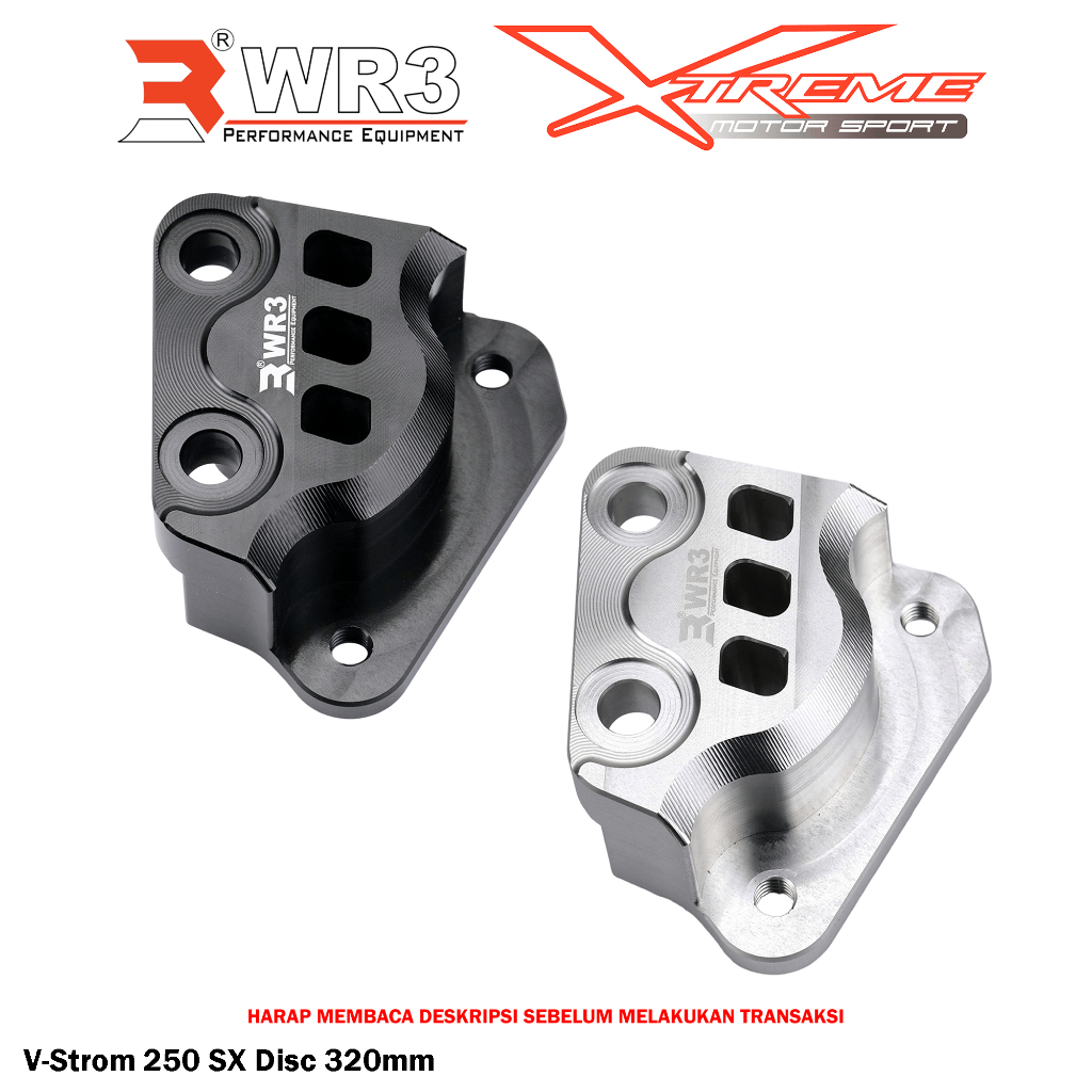 Breket Kaliper Depan WR3 For Untuk Kaliper Brembo 4P1P Ninja 150 RR R SS / Z125 / Vulcan 650 / Vstrom V-Strom 250 SX