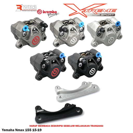 Image of Breket Kaliper WR3 With Br3mbo 2P Nmax 150 / Xmax 250 / R25 / MT25 / R15 V3 / XSR 155 / MT15