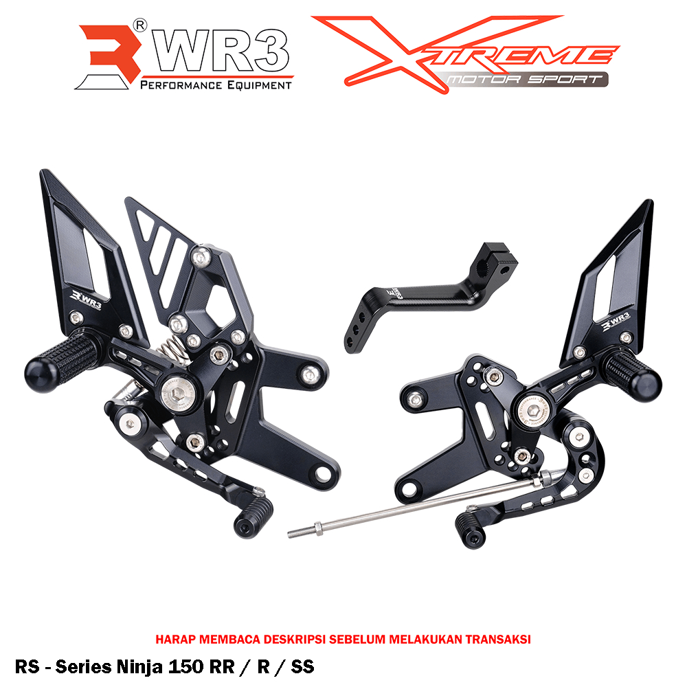 Footstep Underbone Rearset Racing WR3 RS - Series Ninja 150 RR / R / SS / 150RR / 150R / 150SS