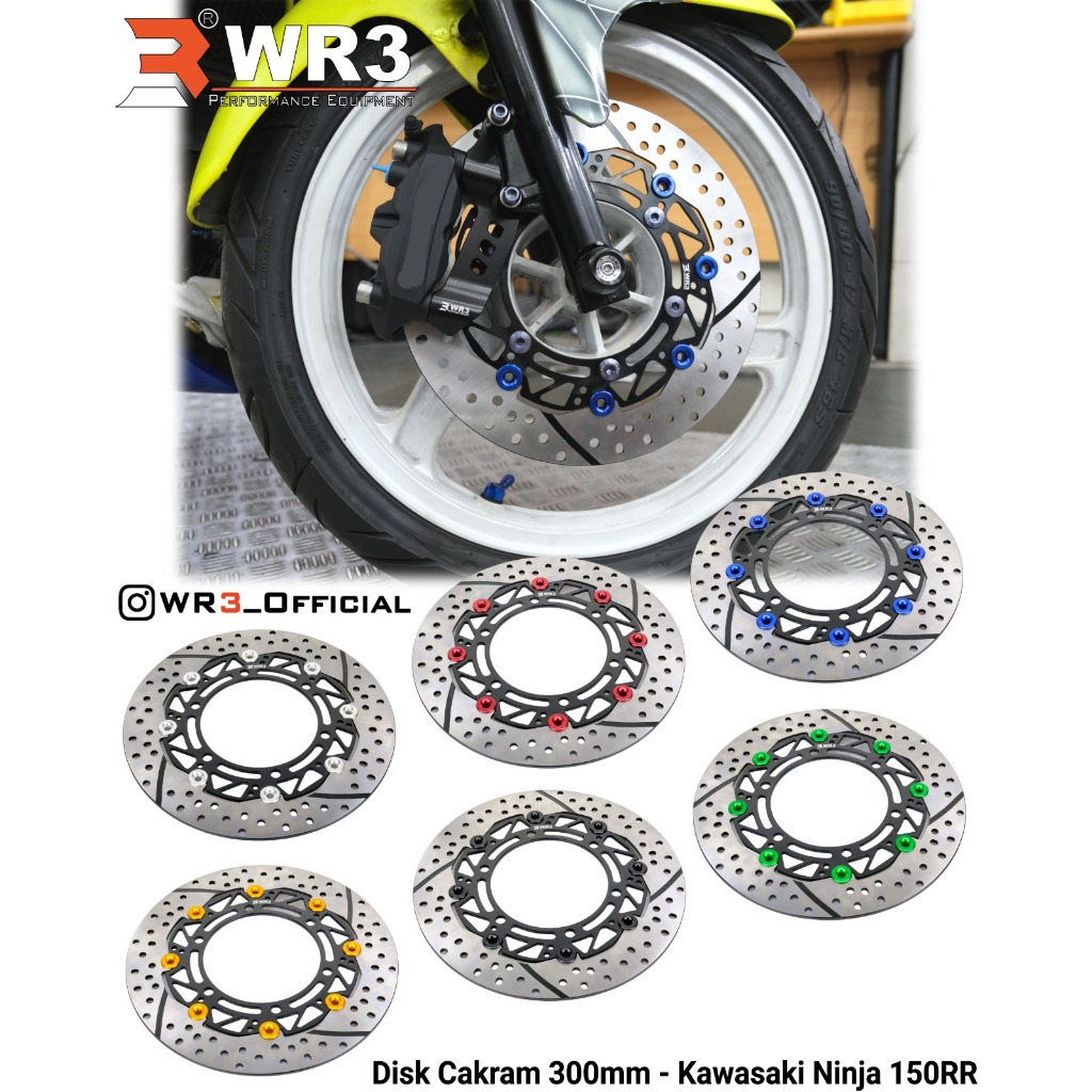 Disk Brake Cakram Piringan Depan WR3 Untuk Ninja 150RR 150 RR / Ninja 250 FI Z250 Old / KTM Duke / RC 200 / 250 390