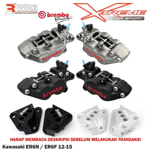 Image of Breket Kaliper WR3 With Br3mbo 4P1P ER6 / Z650 / Versys / Ninja 650