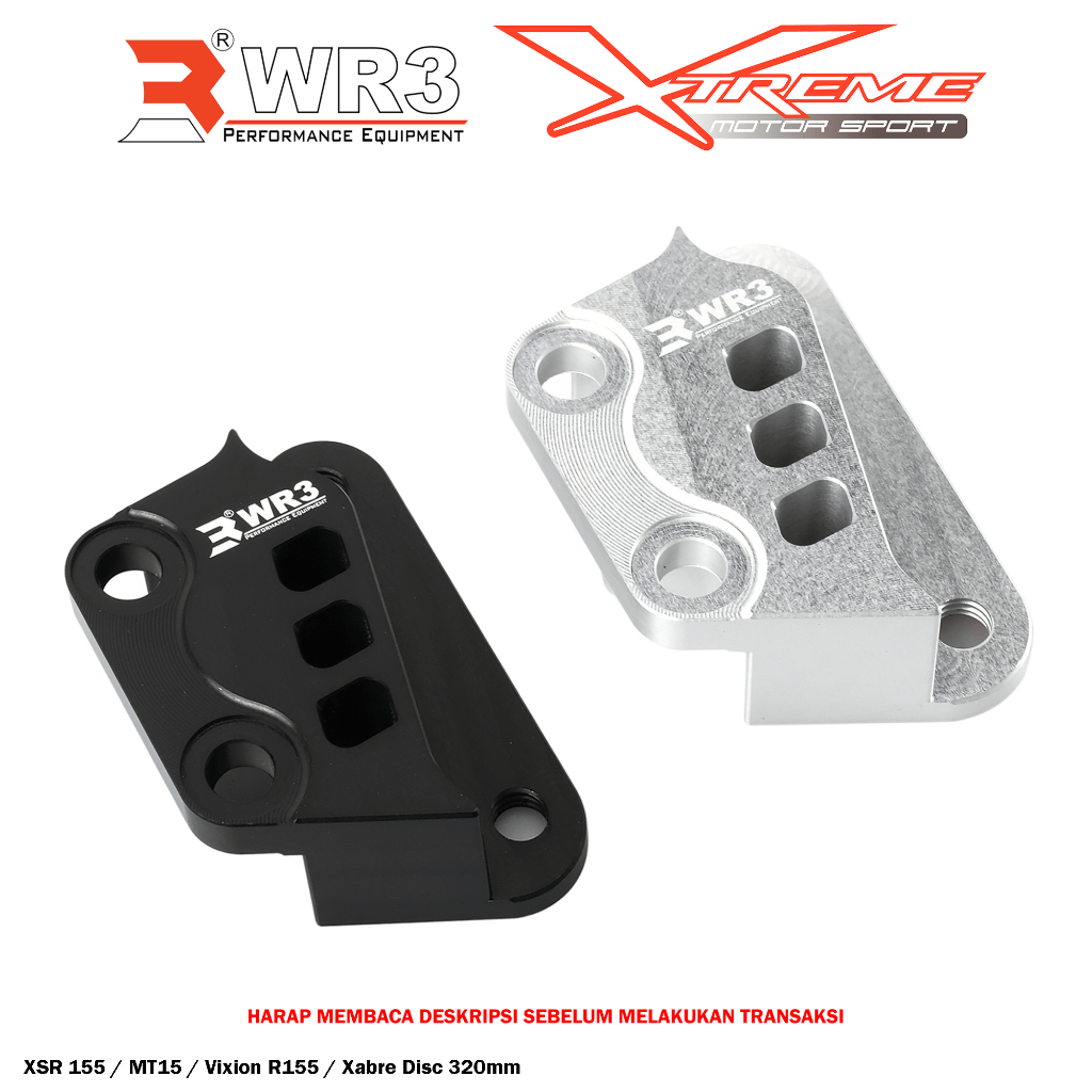 Breket Kaliper Depan WR3 For Untuk Kaliper Brembo 4P1P R25 / MT25 / R15 V3 / XSR 155 / MT15 / Xabre / Vixion R155