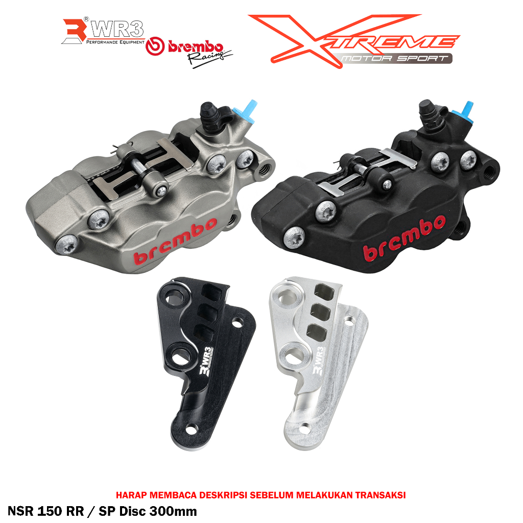 Breket Kaliper WR3 With Br3mbo 4P ADV / CBR 250RR / NSR 150 SP / CB 150R K45R K45G / Vario / Scoopy / Beat