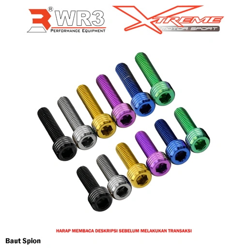 Image of Paketan Baut Titanium WR3 Spion CBR 250RR 600RR / ER6 Versys 250 / R25