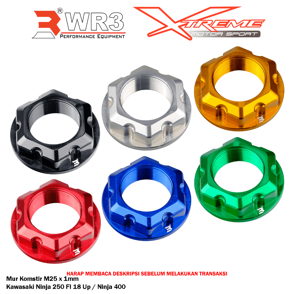 Mur Komstir WR3 ZX25R / ZX10R / ZX6R / R6 / R1 / GSX R 600 750 1000 / Ninja 250 Fi / CBR 250RR / 150R / NSR 150RR / 150SP