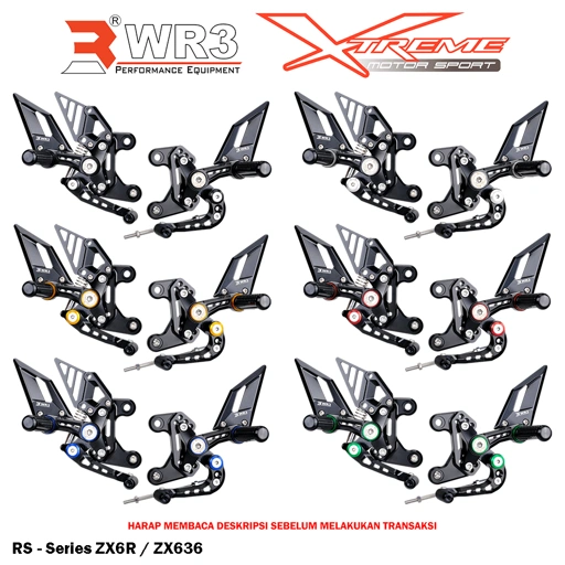Image of Footstep Underbone Rearset Racing WR3 RS - Series ZX636 / ZX6R