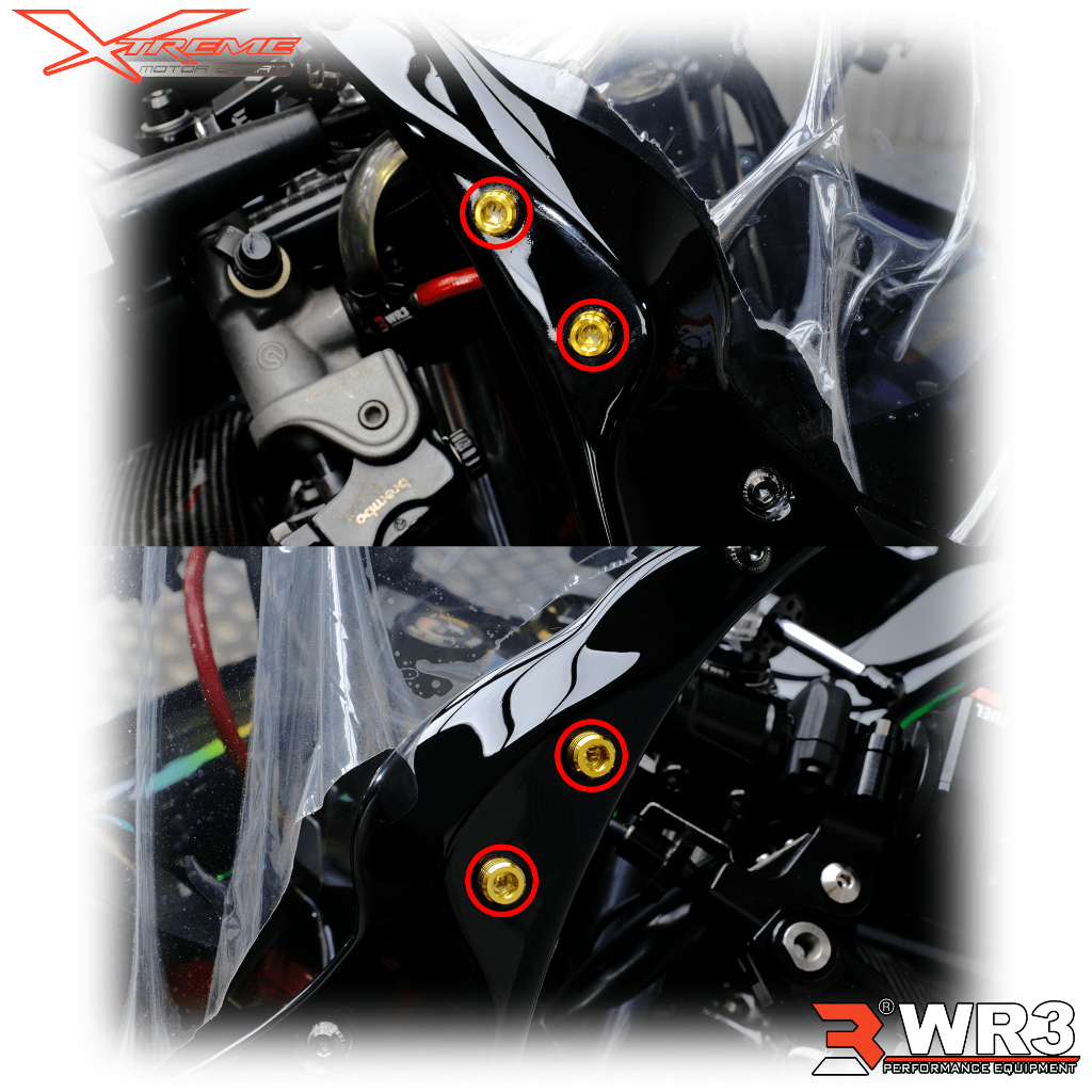 Paketan Baut Titanium WR3 Spion ZX25R Ninja 250 Fi H2 150RR ZX6R ZX636 Z800 ZX10R / R6 R15 V3 V4 / CBR 150R