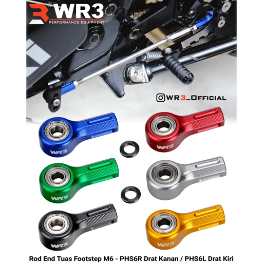 Rod End M6 PHS6 R / L Balljoint Tuas Step Stand Hub WR3 Ninja 250Fi 150RR ZX25R CBR 250RR