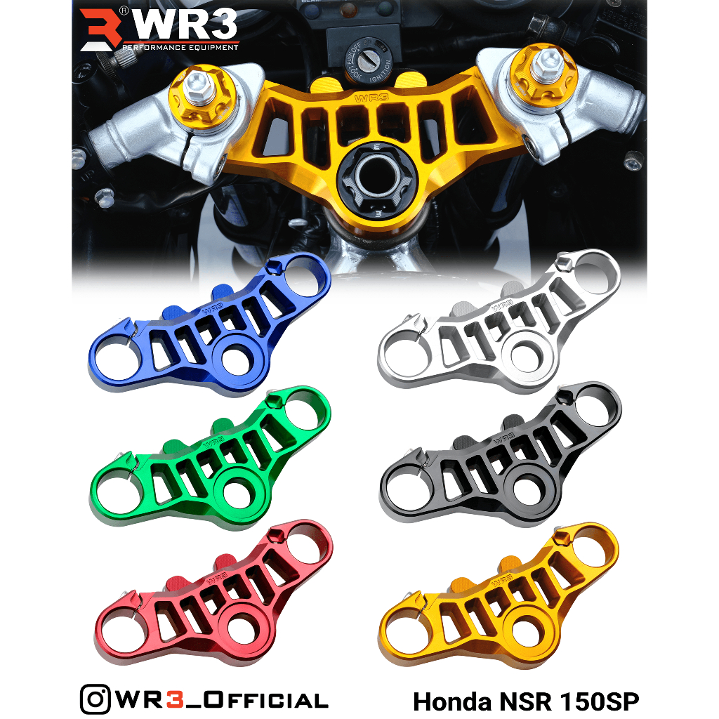 Segitiga Stang Triple Clamp WR3 Kawasaki Ninja 150 RR / R / SS / 150R / 150RR / 150SS / NSR 150SP