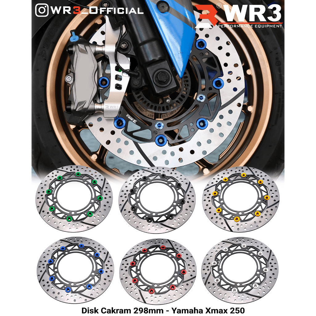 Disk Brake Cakram Piringan Depan WR3 Xmax 250 298mm / Nmax Aerox 260mm