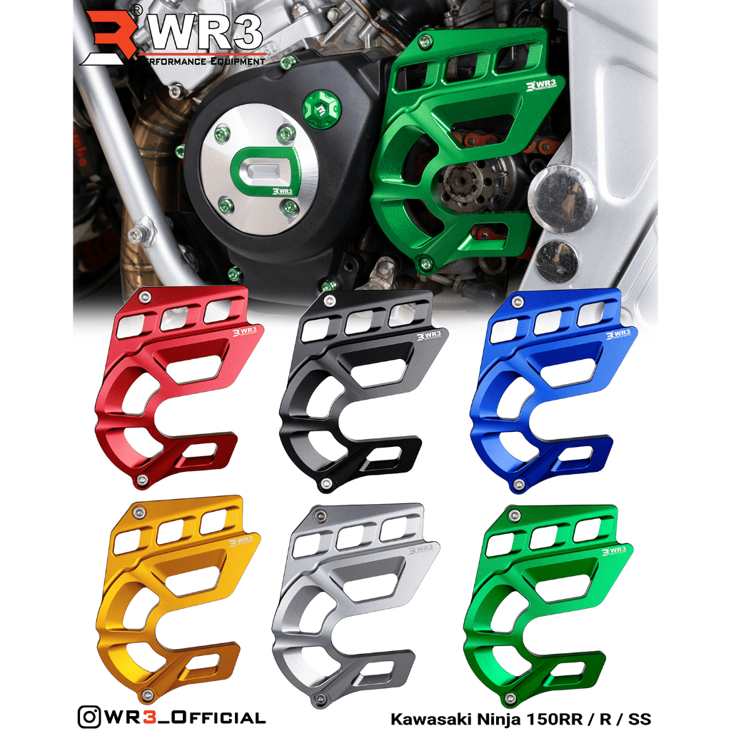Cover Gear / Pelindung Gear Depan WR3 Ninja 150 R / Ninja 150 RR / NSR 150 RR / SP 150RR 150SP