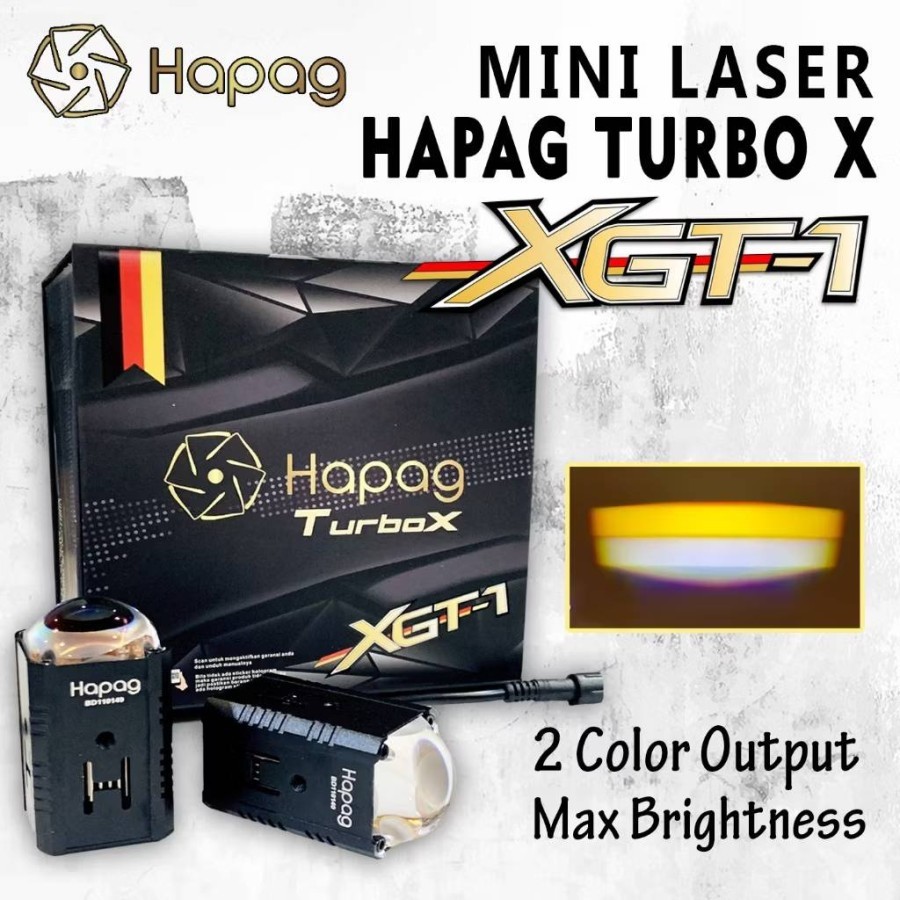 Lampu Foglamp Tembak Kabut Sorot Mini Laser Hapag Turbo X XGT-1 XGT 1 54 WATT / XGT-6 XGT 6