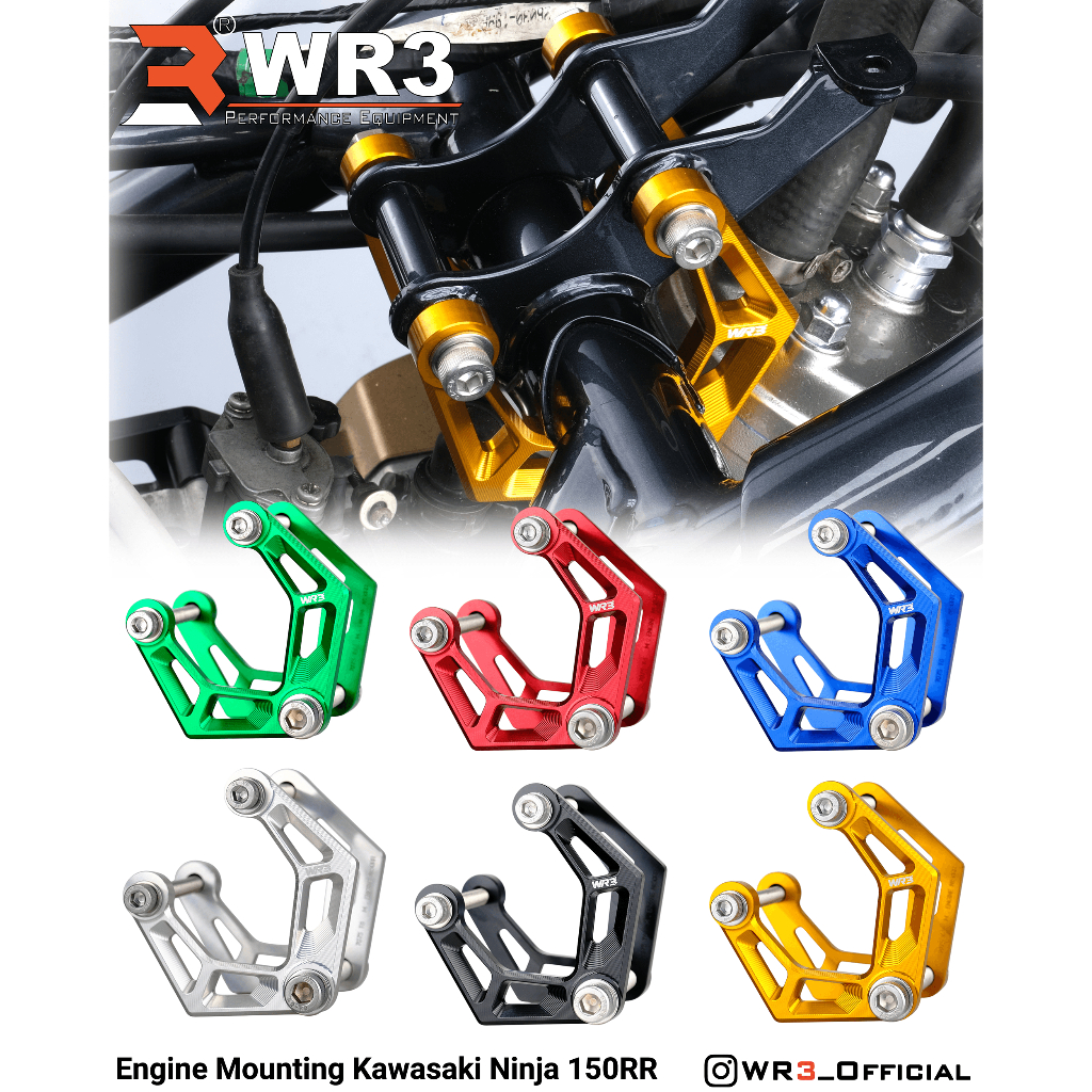 Breket Dudukan Blok Mesin Engine Mounting WR3 Ninja 150RR 150 RR R SS