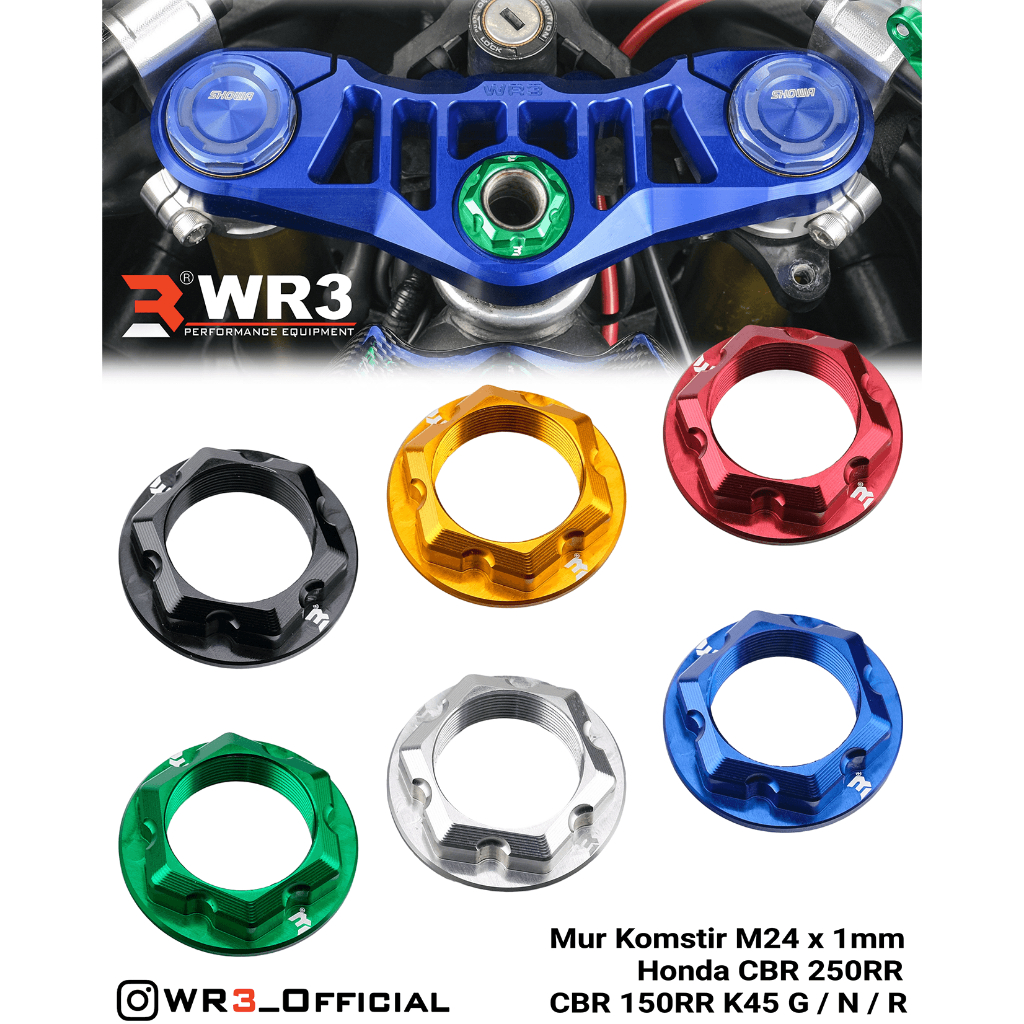 Mur Komstir WR3 ZX25R / ZX10R / ZX6R / R6 / R1 / GSX R 600 750 1000 / Ninja 250 Fi / CBR 250RR / 150R / NSR 150RR / 150SP
