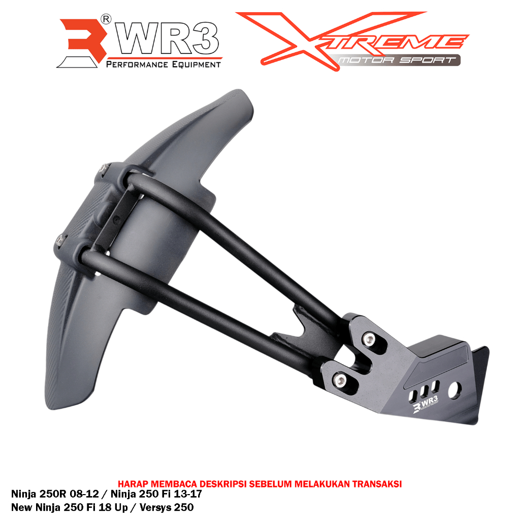 Mudguard Mu Guard WR3 Kawasaki Ninja 250FI Z250FI New 2018 N250R Karbu KLE 500 Versys 250