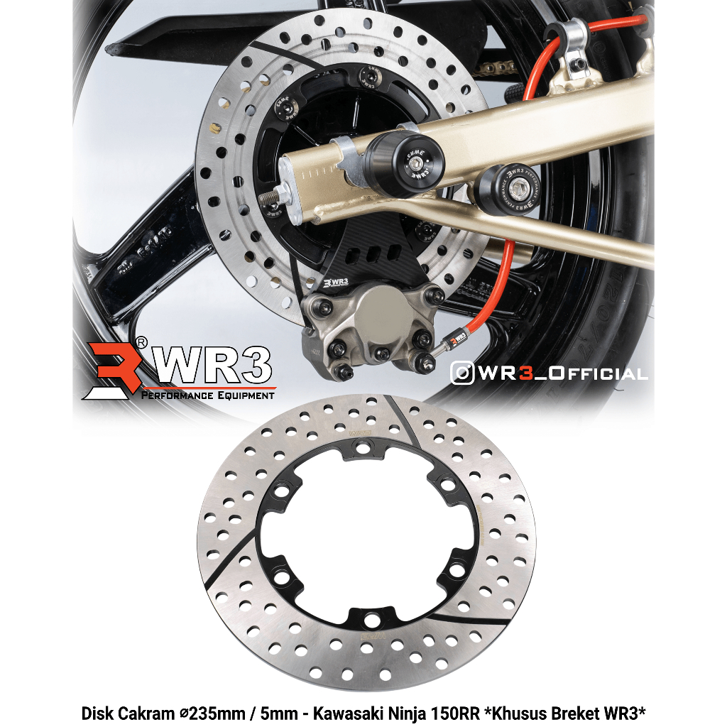 Disk Brake Cakram Piringan Belakang WR3 Ninja 150RR 150RR Disc 235mm