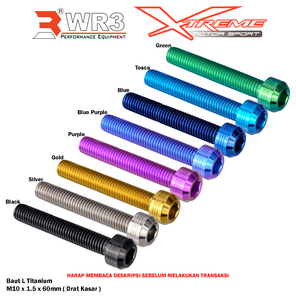 Baut L Kaliper Titanium WR3 M10 Baut 14 Kunci L8 For Brembo Monoblock Radial Universal