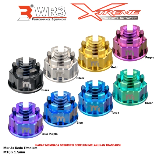 Image of Mur As Roda WR3 Titanium Depan Belakang Universal Ninja R25 ZX25R Nmax