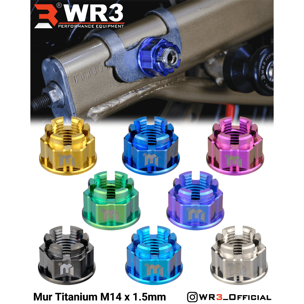 Mur As Roda WR3 Titanium Depan Belakang Universal Ninja R25 ZX25R Nmax