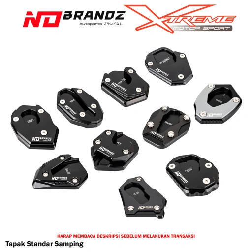 Image of Cover Tapak Pijakan Standar Samping Motor NO BRANDZ Z900 Z900RS VERSYS 650 / NMAX 155 XMAX / CBR CB 500R 500F 500X / PCX 125 150 160 / CRF 250 RALLY / CF MOTO 450 MT / BMW GS 1200 1250 1300