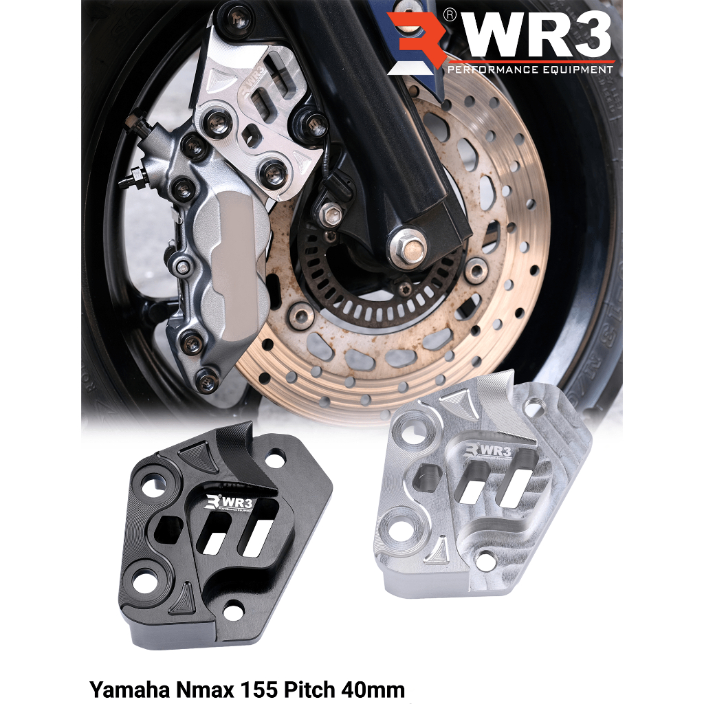 Breket Kaliper Depan WR3 For Untuk Kaliper Brembo 4P1P Aerox 155 / Nmax 155 / New 2020 / Turbo Disk Standar / 260mm