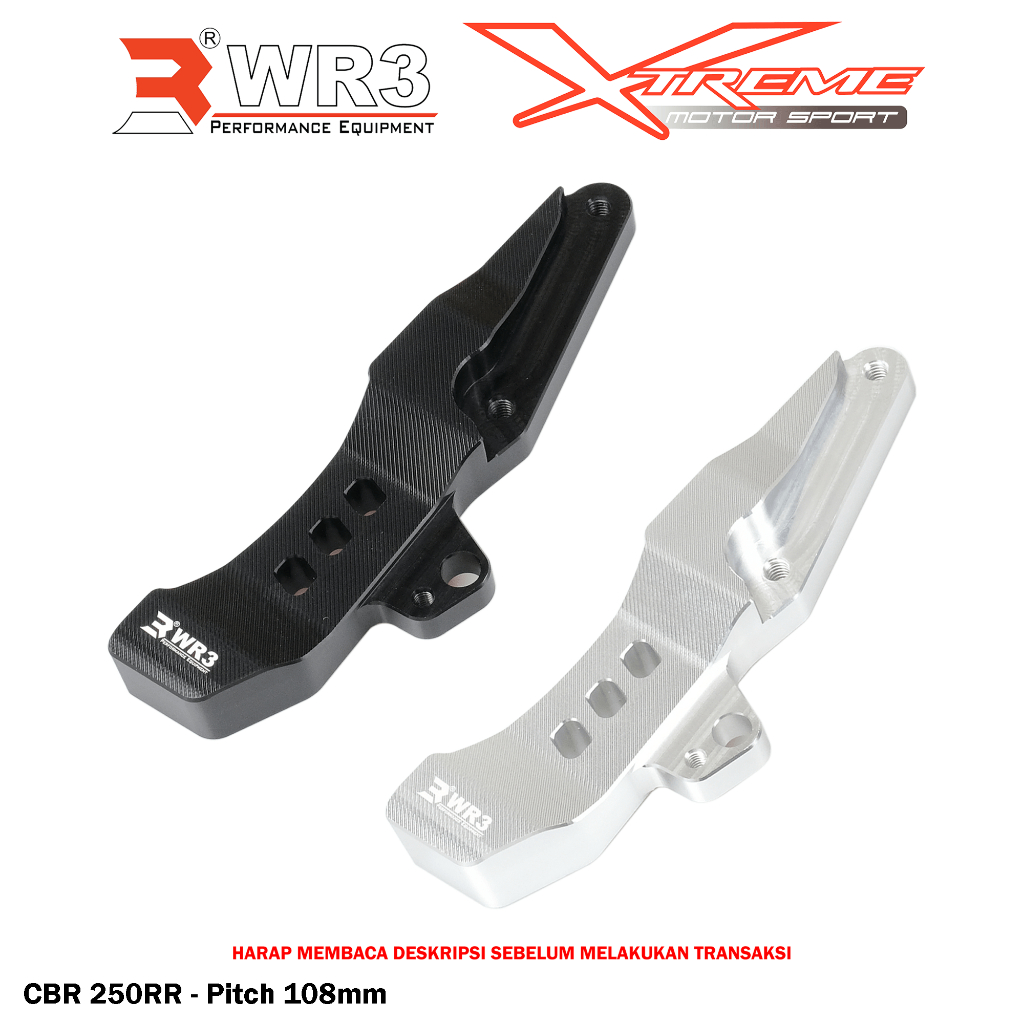 Breket Kaliper Depan Radial WR3 For Untuk CBR 250 RR / CB 500X Pitch 100 / 108 mm