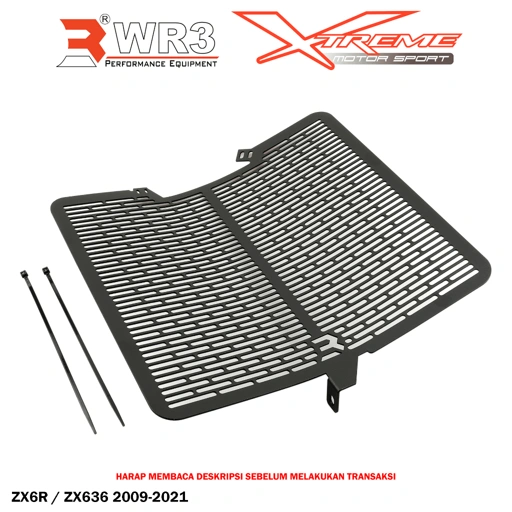 Image of Cover / Tutup Radiator WR3 ZX6R / ZX636 2009-2021 Aluminium Premium Quality