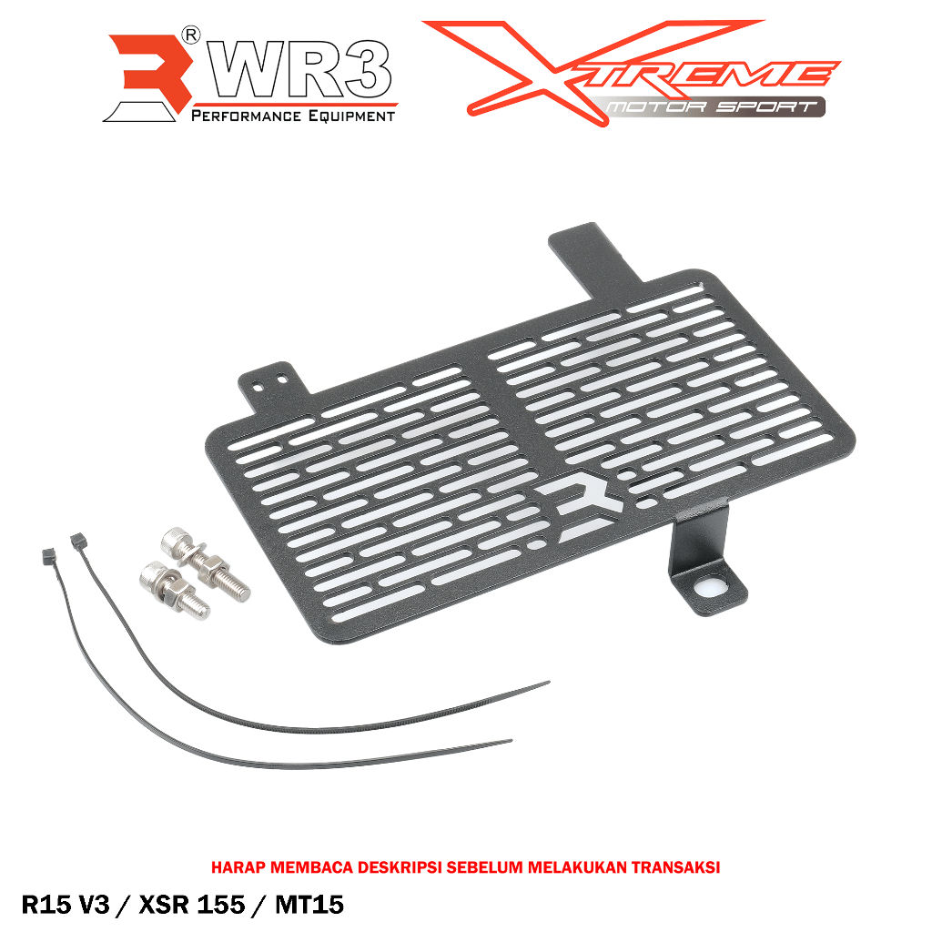Cover / Tutup Radiator WR3 R15 V3 / XSR 155 / MT15 Aluminium Premium Quality