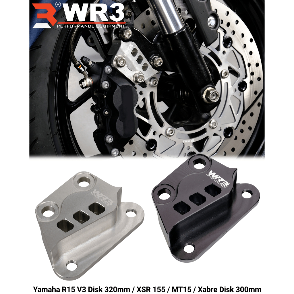 Breket Kaliper Depan WR3 For Untuk Kaliper Brembo 4P1P R25 / MT25 / R15 V3 / XSR 155 / MT15 / Xabre / Vixion R155