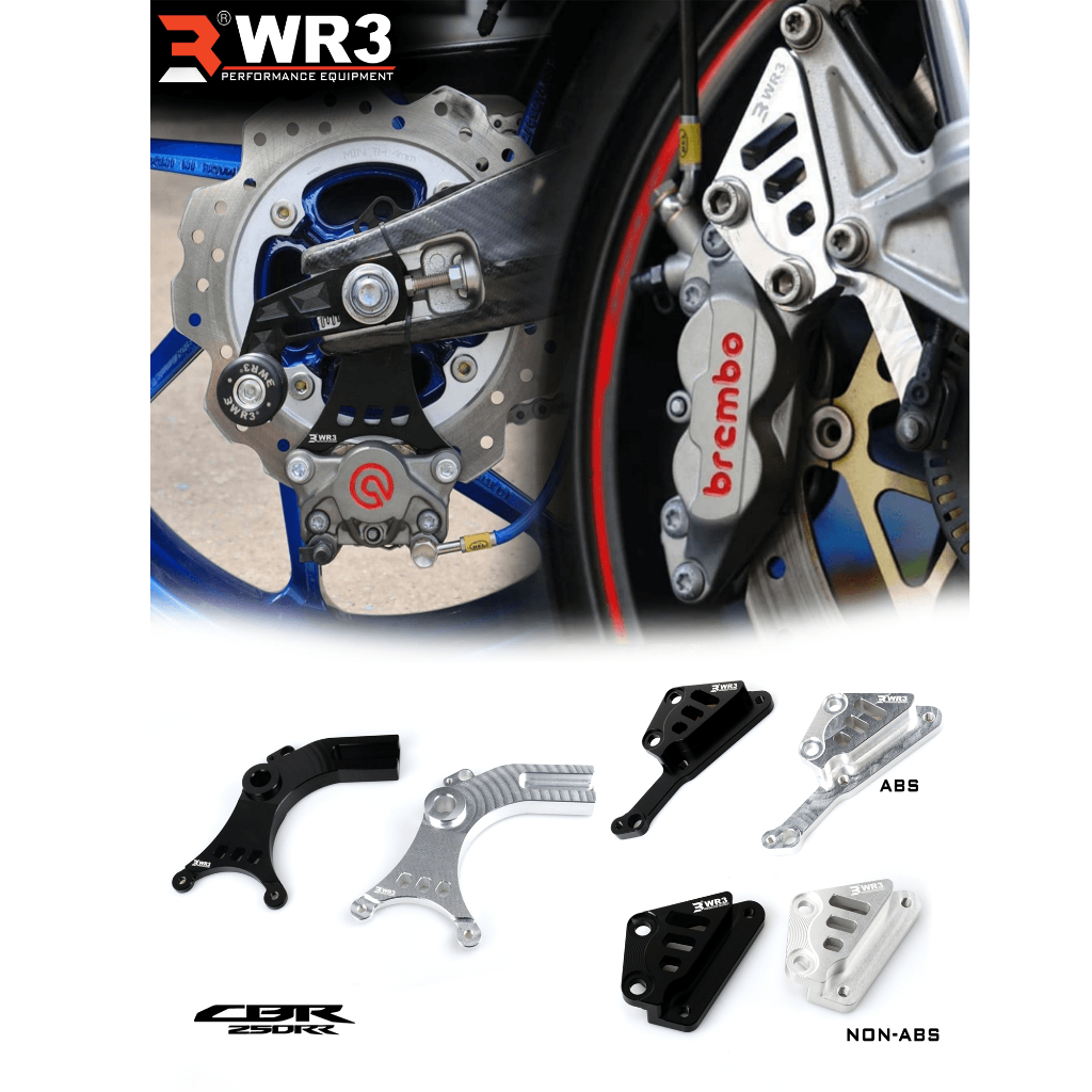 Breket Kaliper Depan WR3 For Untuk Kaliper Brembo 4P1P Forza 250 / CBR250RR ABS / Rebel 300 / KTM Duke / RC 200 / 250 / 390