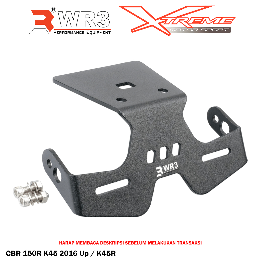 Dudukan Plat Motor / Tail Tidy WR3 CBR 150 R K45G 2016 Up / K45R 2021 Aluminium