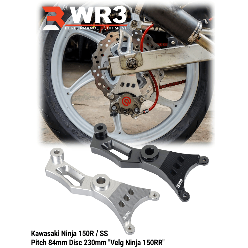 Breket Kaliper Belakang WR3 For Untuk Kaliper Brembo 2P1P Ninja 250 Fi / Z250 / 150 RR R SS / ZX25R / Z125 / KTM Duke / RC 200 / 250 / 390 / Vstrom V-Strom 250 SX