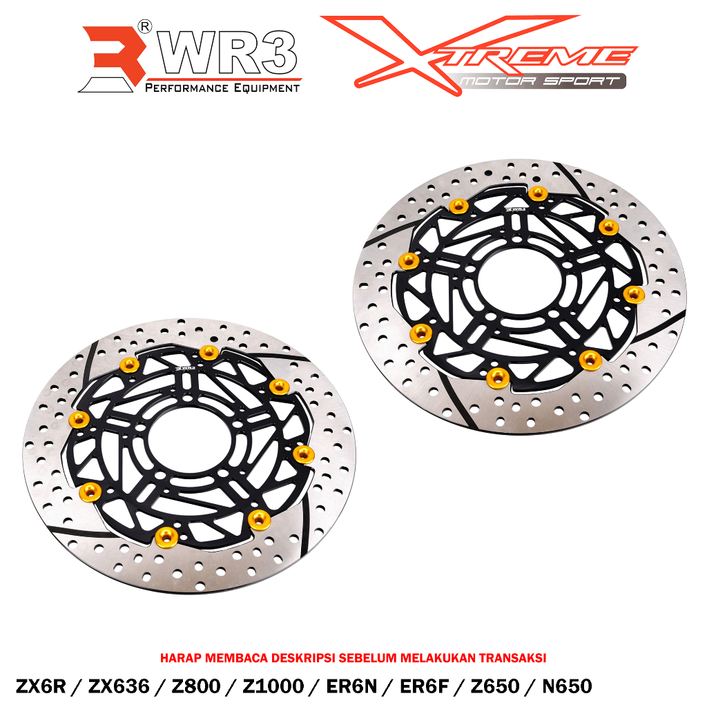 Disk Brake Cakram Piringan Depan WR3 Z1000 ZX6R ZX636 ER6 Z650 ZX10R