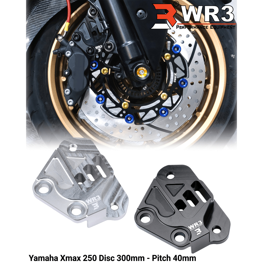 Breket Kaliper Depan WR3 For Untuk Kaliper Brembo 4P1P Xmax 250 Disc Standar / 300 mm