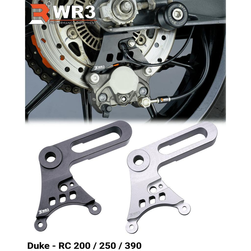 Breket Kaliper Belakang WR3 For Untuk Kaliper Brembo 2P1P Ninja 250 Fi / Z250 / 150 RR R SS / ZX25R / Z125 / KTM Duke / RC 200 / 250 / 390 / Vstrom V-Strom 250 SX