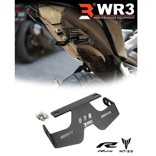 Image of Dudukan Plat Motor / Tail Tidy WR3 R25 / MT25 Aluminium