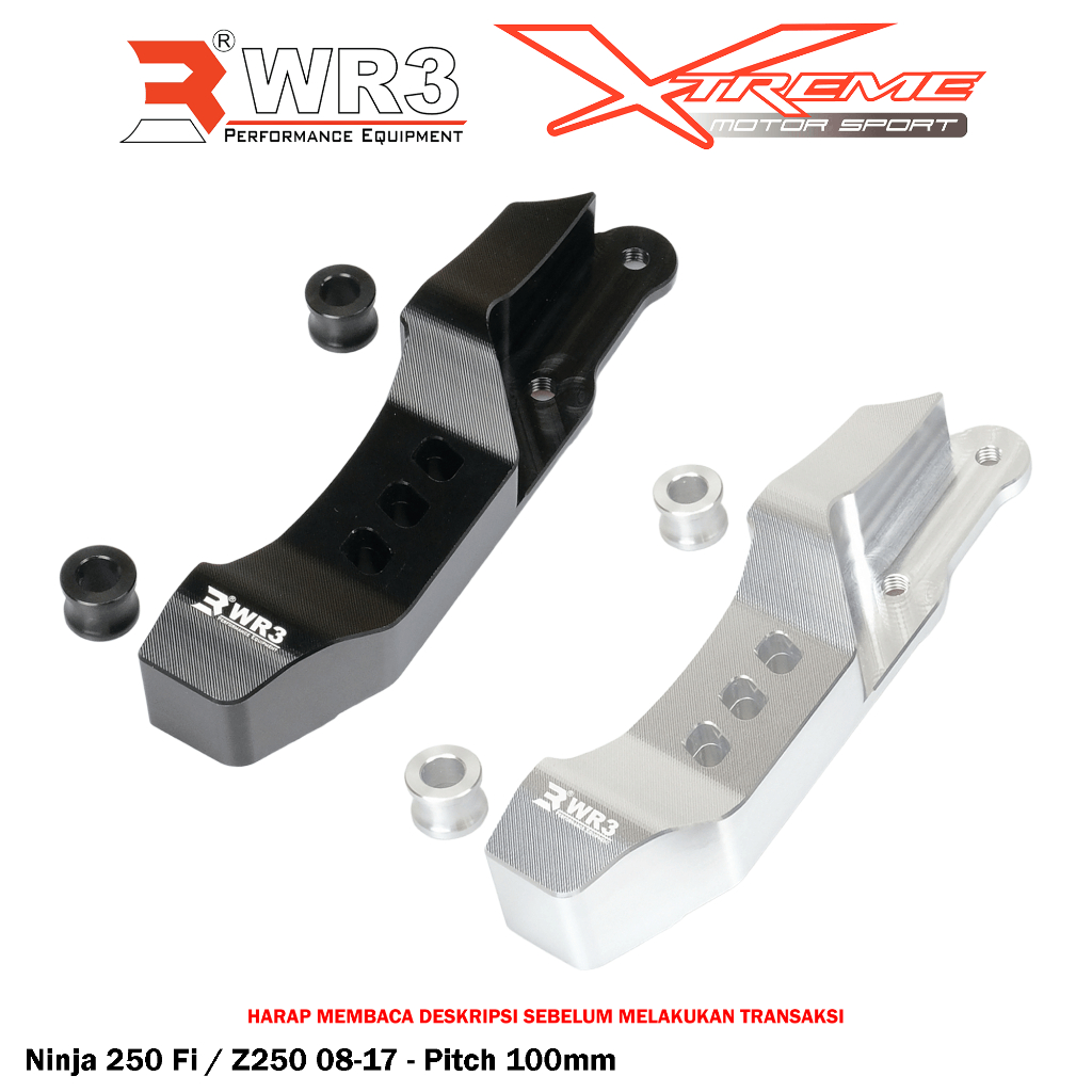 Breket Kaliper Depan Radial WR3 For Untuk Ninja 250 Fi / Z250 FI / Z900 Pitch 100 / 108 mm
