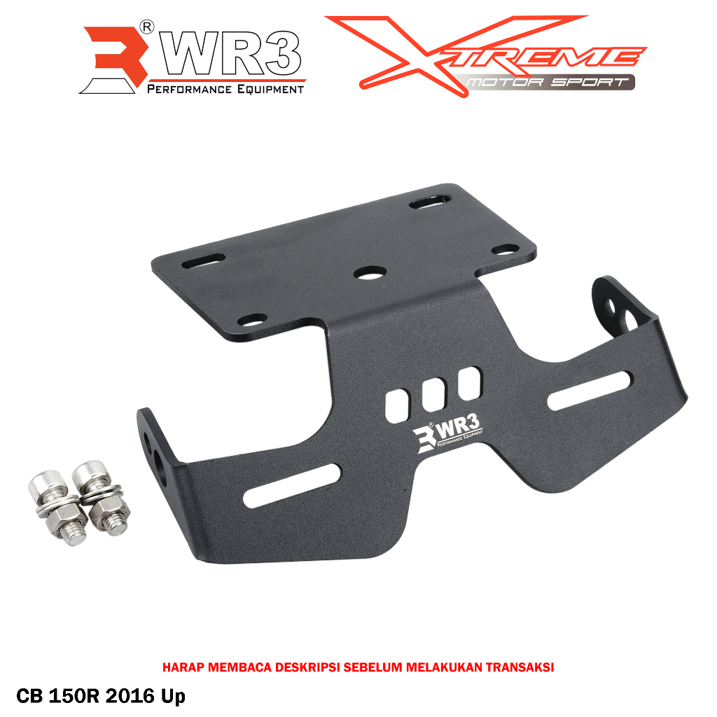 Dudukan Plat Motor / Tail Tidy WR3 CB 150 R CB150R 150R 2016 Up Aluminium