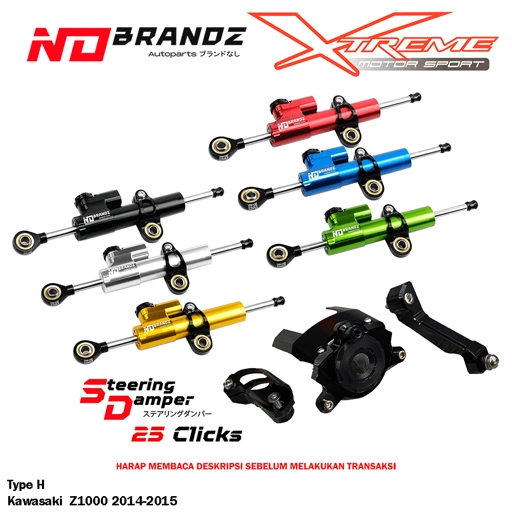 Image of Breket WR3 + Stabilizer / Steering Damper NO BRANDZ Type H / O Z1000 / Z900 / Z800 / ER6N
