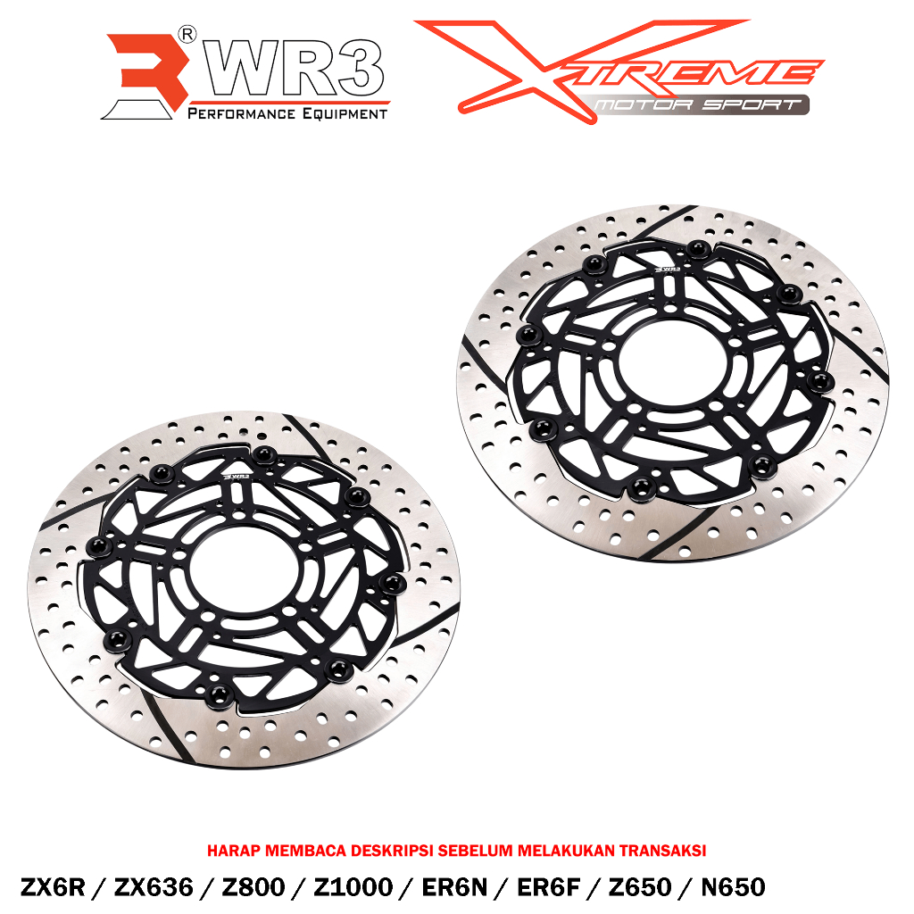 Disk Brake Cakram Piringan Depan WR3 Z1000 ZX6R ZX636 ER6 Z650 ZX10R