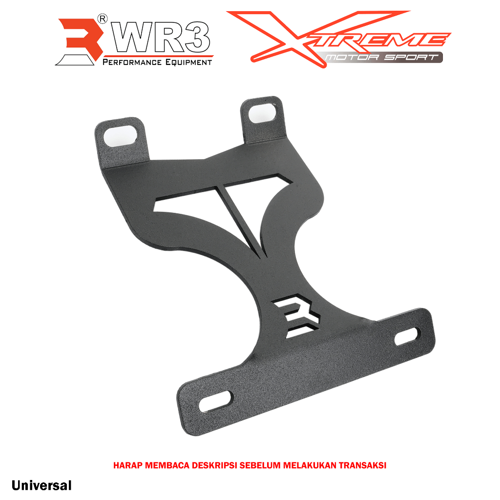 Dudukan Plat Motor / Tail Tidy WR3 Depan Universal Z250 ER6 All Naked Bike Aluminium