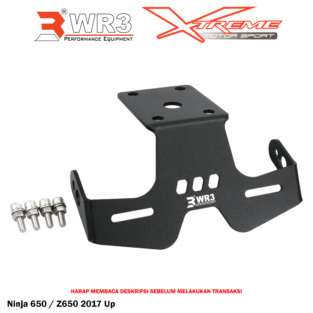 Dudukan Plat Motor / Tail Tidy WR3 Ninja 650 / Z650 2017 Up Aluminium